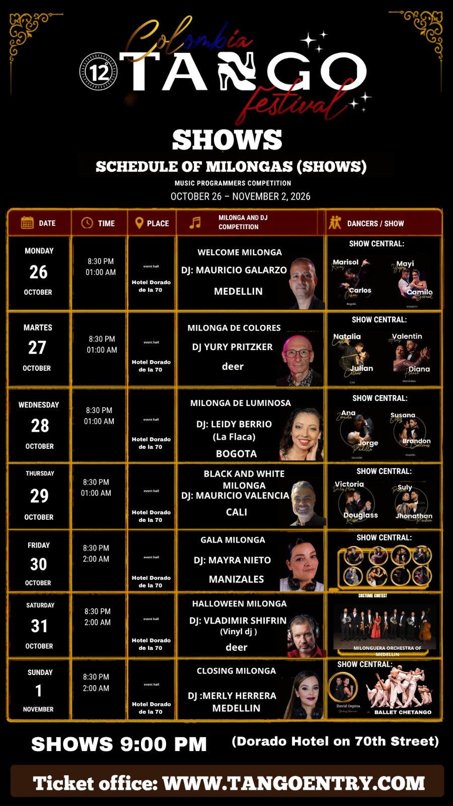 Programación de Milongas