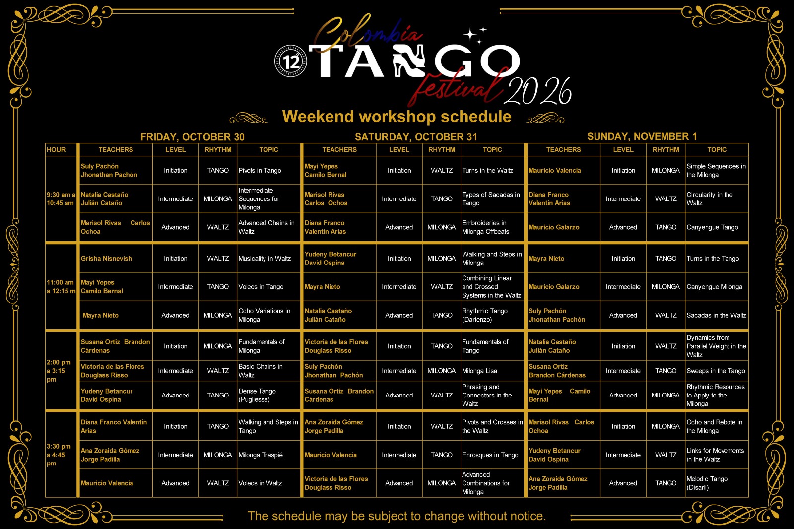 Programación de Workshops