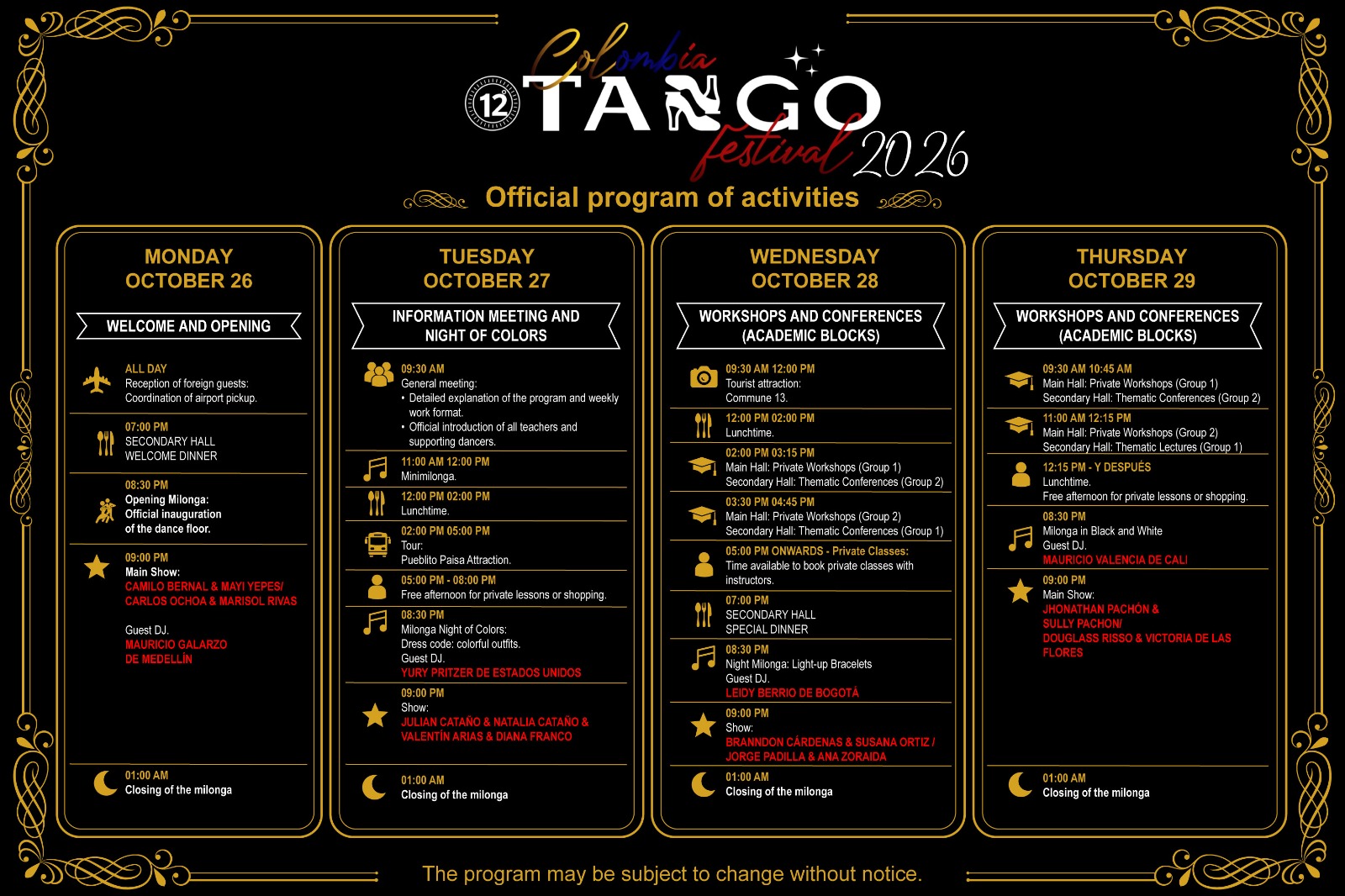 Programación de Eventos